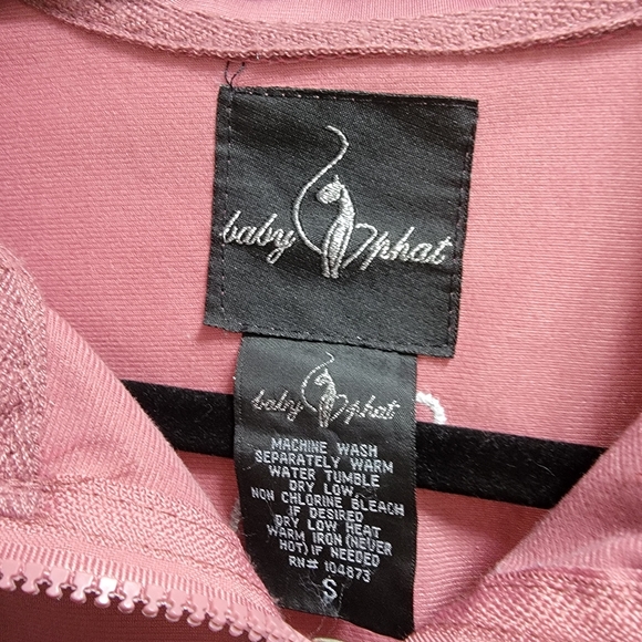 π Vintage Baby Phat Satin Pink Full-Zip Track Jacket β Size Small | Y2K Hip Hop - Picture 7 of 7